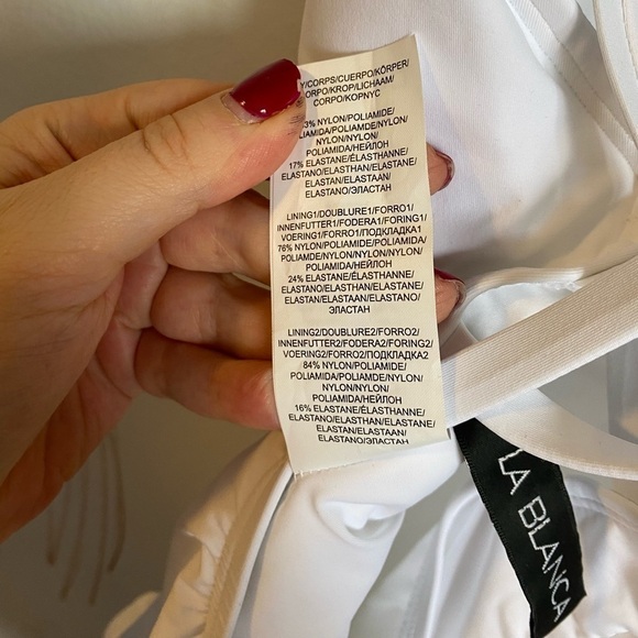 NWOT LA BLANCA Island Goddess Multistrap Cross Back One Piece Swimsuit - Picture 4 of 5